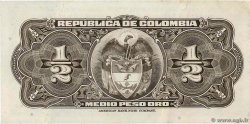 1/2 Peso Oro KOLUMBIEN  1953 P.345b fVZ
