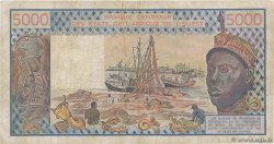 5000 Francs STATI AMERICANI AFRICANI  1992 P.308Cp q.MB