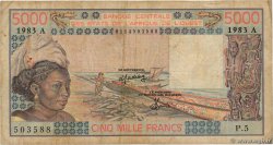 5000 Francs WEST AFRICAN STATES  1983 P.108Ak