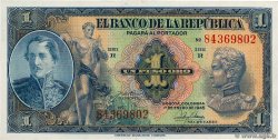 1 Peso Oro COLOMBIA  1942 P.380d XF+