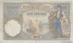 100 Dinara YUGOSLAVIA  1920 P.022 VG