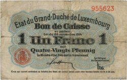 1 Franc / 80 Pfennigs LUXEMBOURG  1914 P.21