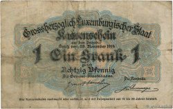 1 Franc / 80 Pfennigs LUXEMBURG  1914 P.21 SGE