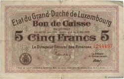 5 Francs LUXEMBOURG  1919 P.29b G