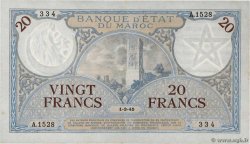 20 Francs MARUECOS  1945 P.18b MBC