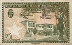 20 Francs BELGIAN CONGO  1953 P.26 VF-