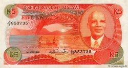 5 Kwacha MALAWI  1988 P.20b VF