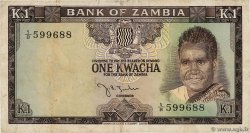 1 Kwacha ZAMBIA  1968 P.05a F