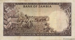 1 Kwacha ZAMBIA  1968 P.05a F