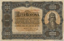 1000 Korona UNGARN  1920 P.066a S
