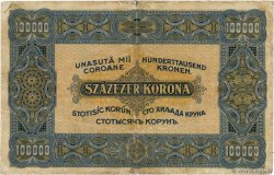 100000 Korona UNGHERIA  1923 P.072a MB