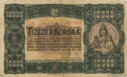 10000 Korona UNGHERIA  1923 P.077a q.MB