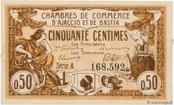 50 Centimes FRANCE regionalismo y varios Ajaccio et Bastia 1915 JP.003.03