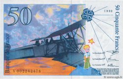 50 Francs SAINT-EXUPÉRY FRANCIA  1992 F.72.01b FDC
