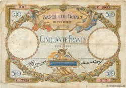 50 Francs LUC OLIVIER MERSON type modifié FRANCE  1933 F.16.04