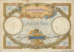 50 Francs LUC OLIVIER MERSON type modifié FRANCE  1934 F.16.05