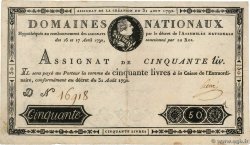 50 Livres FRANCE  1792 Ass.32a pr.TTB
