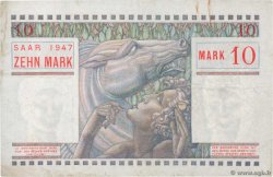 10 Mark SARRE FRANKREICH  1947 VF.47.01 S
