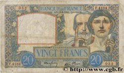 20 Francs TRAVAIL ET SCIENCE FRANCIA  1941 F.12.15
