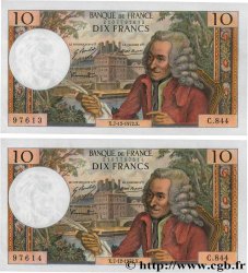 10 Francs VOLTAIRE Consécutifs FRANCE  1972 F.62.59