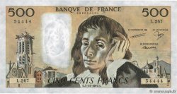 500 Francs PASCAL FRANKREICH  1987 F.71.37