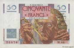 50 Francs LE VERRIER FRANCE  1947 F.20.08 XF