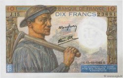 10 Francs MINEUR FRANKREICH  1942 F.08.04
