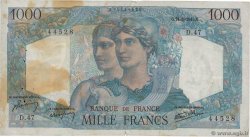 1000 Francs MINERVE ET HERCULE FRANKREICH  1945 F.41.04