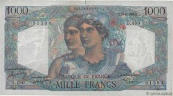 1000 Francs MINERVE ET HERCULE FRANCE  1948 F.41.23 F+
