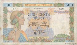 500 Francs LA PAIX FRANKREICH  1940 F.32.02