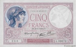 5 Francs FEMME CASQUÉE modifié FRANCIA  1939 F.04.03