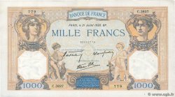 1000 Francs CÉRÈS ET MERCURE type modifié FRANCIA  1938 F.38.24