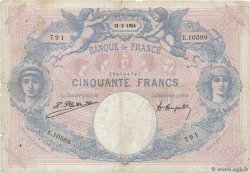 50 Francs BLEU ET ROSE FRANCIA  1924 F.14.37 q.MB