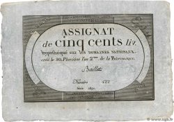 500 Livres FRANCE  1794 Ass.47a