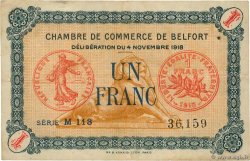 1 Franc FRANCE regionalismo y varios Belfort 1918 JP.023.37 BC+