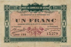 1 Franc FRANCE regionalismo y varios Grenoble 1916 JP.063.06 BC