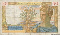 50 Francs CÉRÈS modifié FRANCE  1938 F.18.11 TB