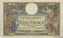 100 Francs LUC OLIVIER MERSON sans LOM FRANCE  1921 F.23.14
