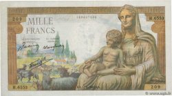 1000 Francs DÉESSE DÉMÉTER FRANCE  1943 F.40.27