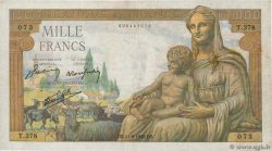 1000 Francs DÉESSE DÉMÉTER FRANCIA  1942 F.40.02