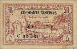 50 Centimes TUNISIA  1943 P.54