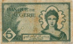 5 Francs ALGERIA  1942 P.091 F