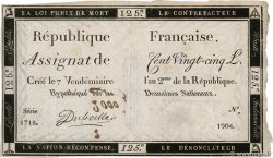 125 Livres FRANCE  1793 Ass.44a VF