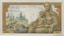 1000 Francs DÉESSE DÉMÉTER FRANCIA  1942 F.40.13 MBC