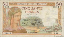 50 Francs CÉRÈS modifié FRANCIA  1939 F.18.20