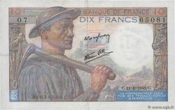 10 Francs MINEUR FRANCE  1942 F.08.03