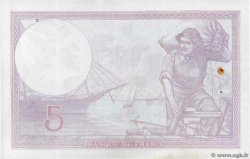 5 Francs FEMME CASQUÉE modifié FRANKREICH  1939 F.04.07 fVZ