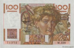 100 Francs JEUNE PAYSAN FRANCE  1953 F.28.36 TTB+