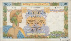 500 Francs LA PAIX FRANCE  1941 F.32.12 TB+