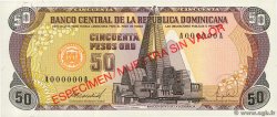50 Pesos Oro Spécimen RÉPUBLIQUE DOMINICAINE  1988 P.127s FDC